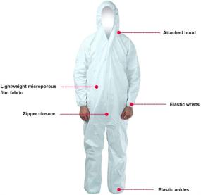 img 2 attached to Disposable Coverall Protective Resistant Individually