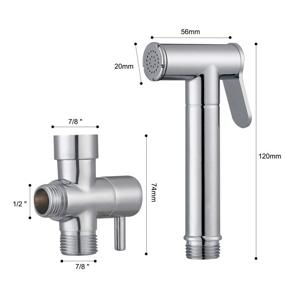 img 1 attached to Vova Bidet Sprayer for Toilet with Cloth Diaper Sprayer - Zinc Alloy Baby Cloth Diaper 🚽 Sprayer Kit for Muslim Self Cleaning - Complete Set with US Standard - Eco-Friendly Toilet Paper Replacement