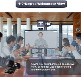 img 4 attached to High-Definition 1080p Webcam for Computers - USB PC Webcam with Privacy Shutter, Tripod Stand, and 110 Degree Wide-Angle Recording - Professional Video Web Camera for Live Streaming, Calling, and Conferencing