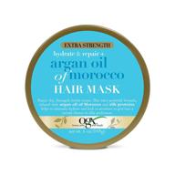 revitalize and nourish your hair with ogx extra strength hydrate repair + argan oil of morocco hair mask - deep moisturizing conditioning treatment, citrus, 6 ounce logo