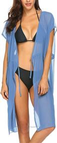 img 3 attached to Ekouaer Womens Summer Swimwear Chiffon Women's Clothing for Swimsuits & Cover Ups