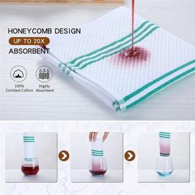 img 2 attached to Homaxy Cotton Waffle Kitchen Absorbent Kitchen & Dining in Kitchen & Table Linens