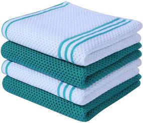 img 4 attached to Homaxy Cotton Waffle Kitchen Absorbent Kitchen & Dining in Kitchen & Table Linens