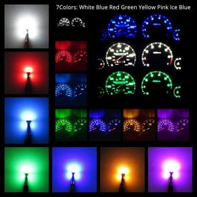 img 2 attached to 🔵 Pack of 6 Ice Blue WLJH Super Bright T5 LED Bulb Lights with PC74 Twist Lock Sockets for Automotive Dash Instrument Cluster Warning Indicator Dashboard Bulbs