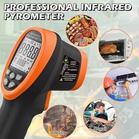 img 3 attached to 🔫 BTMETER BT-1500 Pyrometer 30:1 Industrial Laser Thermometer Gun, -58℉ to 2732℉ Non Contact High Temperature Infrared Thermometer Digital IR Temperature Gauge Orange(NOT for Human Body Temperature Testing)