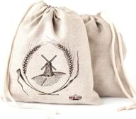 linen bread bags unbleached reusable logo