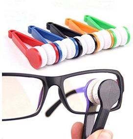 img 3 attached to 🕶️ 12-Pack Mini Sunglass and Eyeglass Microfiber Cleaner Brush - Random Colors