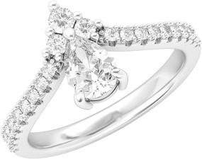 img 3 attached to Sterling Princess Simulated Diamond Engagement