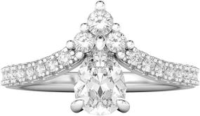 img 4 attached to Sterling Princess Simulated Diamond Engagement