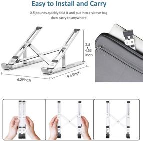 img 2 attached to Computer Adjustable Ergonomic Aluminum Compatible