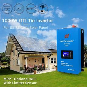 img 1 attached to 🔌 Marsrock Solar Panel Inverter - 1000W PV Grid Tie Power Limiter with Wide Voltage Range of 22-60VDC, AC110V/220V Auto Switch (1000W24V)