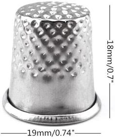 img 2 attached to 🧵 Ultimate Silver Sewing Quilting Thimbles: 50pcs DIY Craft Finger Protectors by Honbay