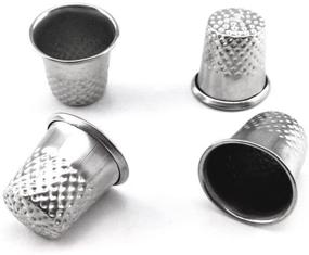 img 1 attached to 🧵 Ultimate Silver Sewing Quilting Thimbles: 50pcs DIY Craft Finger Protectors by Honbay