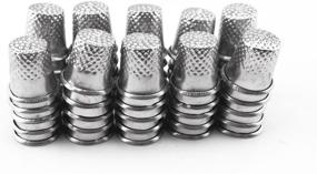 img 3 attached to 🧵 Ultimate Silver Sewing Quilting Thimbles: 50pcs DIY Craft Finger Protectors by Honbay