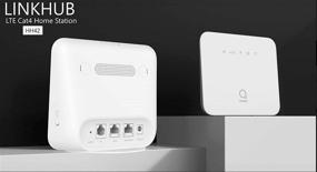 img 3 attached to 📶 Alcatel Link HUB LTE Home Station with Ethernet Port, Mobile WiFi Hotspot (US + Global 4G LTE) GSM Unlocked up to 150mbps, Up to 32 Users HH42NK (AT&T, T-Mobile, Metro, Cricket) - White