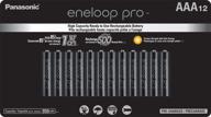 🔋 panasonic eneloop pro aaa high capacity ni-mh pre-charged rechargeable batteries, 12 pack logo