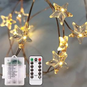 img 4 attached to ADAINA Outdoor Battery Operated String Lights: Waterproof 40 LEDs, Remote Dimmer, Timer & 8 Twinkling Modes - Perfect for Bedroom, Wedding, Party & Christmas Day Decoration (1 Set/Warm White)