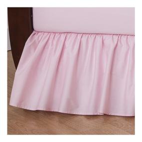 img 4 attached to 👶 TL Care Premium Cotton Percale Crib Bed Skirt, Pink, Soft and Breathable, Ideal for Girls