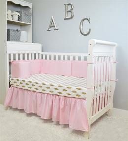 img 2 attached to 👶 TL Care Premium Cotton Percale Crib Bed Skirt, Pink, Soft and Breathable, Ideal for Girls