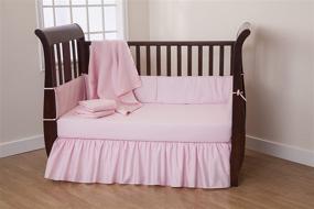 img 3 attached to 👶 TL Care Premium Cotton Percale Crib Bed Skirt, Pink, Soft and Breathable, Ideal for Girls