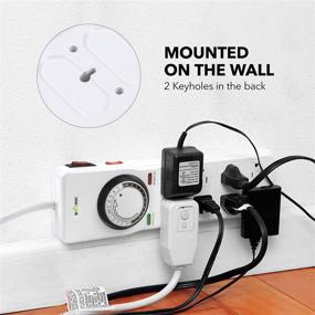 img 1 attached to BN-LINK 8 Outlet Surge Protector with Mechanical Timer - Enhanced Power Control for Home Electronics - White
