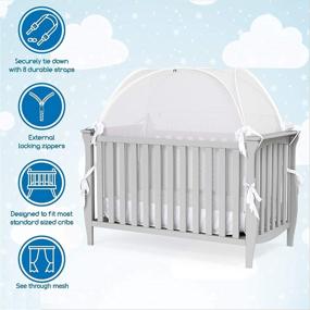 img 3 attached to 👶 Baby Lylou Safety Pop Up Crib Tent - Enhanced with Storage Bag, Infant Safety eBook, and Canopy Cover to Prevent Baby from Climbing Out - Mosquito Net Included for Crib Security