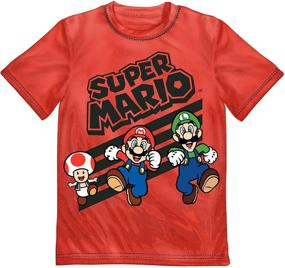 img 2 attached to 🎮 Футболка для детей Nintendo Boys Super Mario Squad с Луиджи и Тоадом на короткий рукав