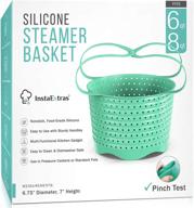 versatile silicone steamer basket for instant pot, ninja foodi pressure cookers - compatible with 5-qt, 6-qt, 8-qt - essential silicon steam strainer insert for steaming food and vegetables logo