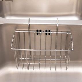 img 2 attached to 🧽 Bband Stainless Steel Kitchen Sponge Holder - Rustproof Drainer Rack for Sink with Brush and Soap Dishwashing Liquid