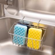 🧽 bband stainless steel kitchen sponge holder - rustproof drainer rack for sink with brush and soap dishwashing liquid логотип