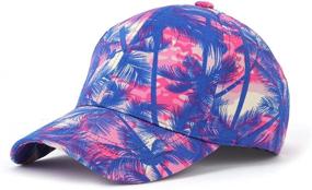 img 4 attached to 🌸 JOOWEN Women's Floral Print Adjustable 100% Cotton Canvas Dad Hat - Baseball Cap