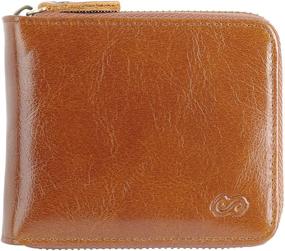 img 4 attached to Premium Leather Zipper Wallet with Advanced RFID Blocking Technology