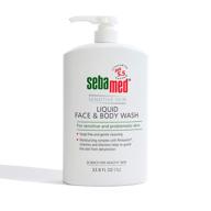 🧴 sebamed sensitive skin liquid face and body wash - ph 5.5 hypoallergenic cleanser for healthier, smoother skin - dermatologist recommended 33.8 fl oz logo