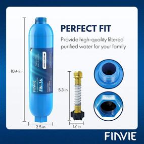 img 1 attached to 🚰 FINVIE 2-Pack Water Filter with KDF Filter and Connector Compatible with 40043, 40013, 40041