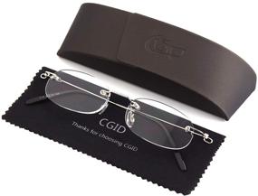 img 4 attached to Optical Spring Hinge Reading Glasses with Rimless Frameless Design - +2.0 Diopter