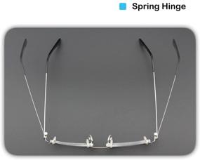 img 1 attached to Optical Spring Hinge Reading Glasses with Rimless Frameless Design - +2.0 Diopter