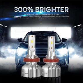 img 1 attached to 💡 INFITARY LED Headlight Bulbs - H11/H8/H9, 10000LM, High Low Beam, Fog Light, 6500K Super Bright White, Plug and Play, All in One Conversion Kit