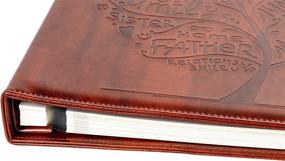 img 2 attached to Red Co. Brown Faux Leather Photo Album with Self-Adhesive White Sheets - Accommodates 8x10 Prints