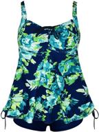 septangle womens bathing paisley swimsuit logo