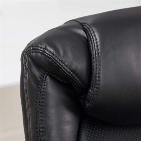img 1 attached to 🪑 Serta AIR Health and Wellness Executive Office Chair: Comfortable High Back Big and Tall Ergonomic Design, Black Bonded Leather, Swivel Functionality, Ideal for Lumbar Support Tasks and Mid-Back Comfort