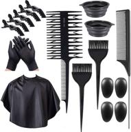🎨 16-piece hair dye kit with color brush, bowl set, folding hair tinting bowl, salon cap, coloring gloves, combs, and ear covers - ideal hair bleaching, highlighting, and dyeing tools logo