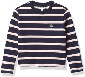 img 3 attached to Lacoste Sleeve Striped T Shirt Rednavy