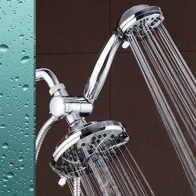 img 1 attached to 💦 AquaDance 6-inch High Pressure 3-way Rainfall Shower Combo - Enhanced 6-Setting Rain Showerhead and Hand Held Shower – Sleek Chrome Finish