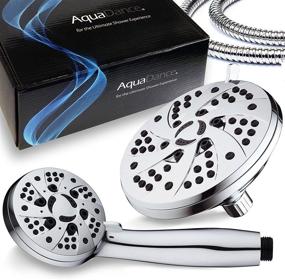 img 3 attached to 💦 AquaDance 6-inch High Pressure 3-way Rainfall Shower Combo - Enhanced 6-Setting Rain Showerhead and Hand Held Shower – Sleek Chrome Finish