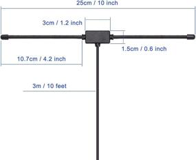 img 2 attached to Bingfu FM Дипольная антенна: Высококачественная 75 Ом ФМ/АМ петлевая антенна для внутренних стерео-приемников и домашних кинотеатров