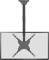 📺 wali cm2665 tv ceiling mount: adjustable bracket for 26-65 inch flat screens, vesa 400x400mm, 110 lbs capacity - black logo