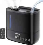 🌬️ quiet ultrasonic cool mist humidifier with auto shut-off, 4l top fill water tank – ideal for baby room and bedroom (black) logo