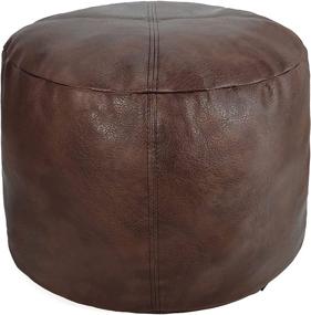 img 4 attached to Thgonwid Leather Handmade Footstool Solution Furniture and Accent Furniture