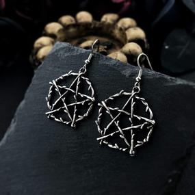 img 3 attached to Stylish 12 Pairs Gothic Punk Vintage Earrings Set: Grunge Jewelry with Retro Silver Death Gothic Rock Harajuku Touch - Perfect Fashion Gifts for Women and Girls