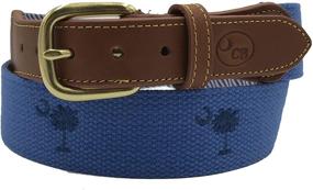 img 2 attached to 👖 Carolina Crescent Palmetto Canvas Web Belt by Charleston Belt - Optimized Design for Award-Winning Results